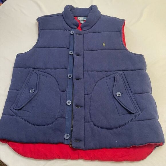 Polo Ralph Lauren Ripstop Lined VTG Puffer Vest Navy Hunting Hiking Size XXL - Picture 1 of 8